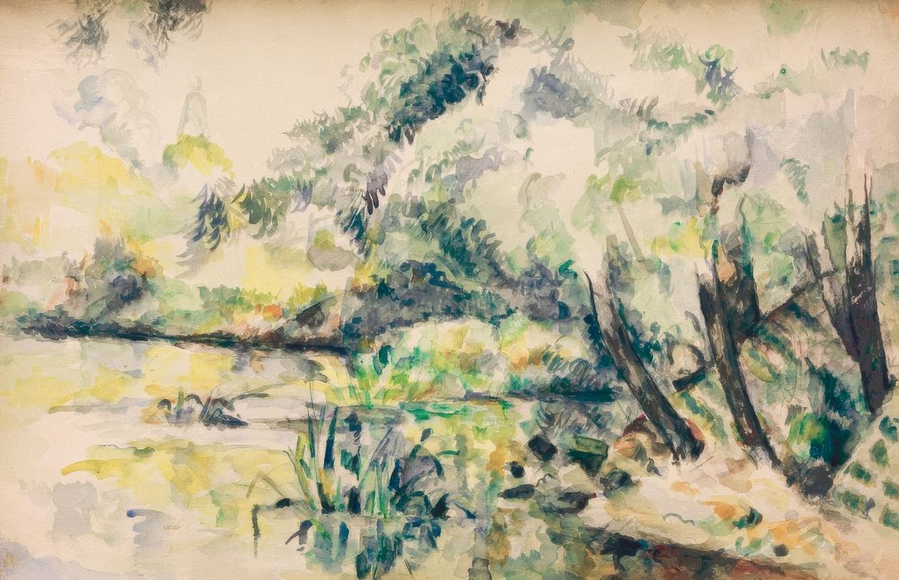 Água do pântano (perto de Melun) de Paul Cézanne
