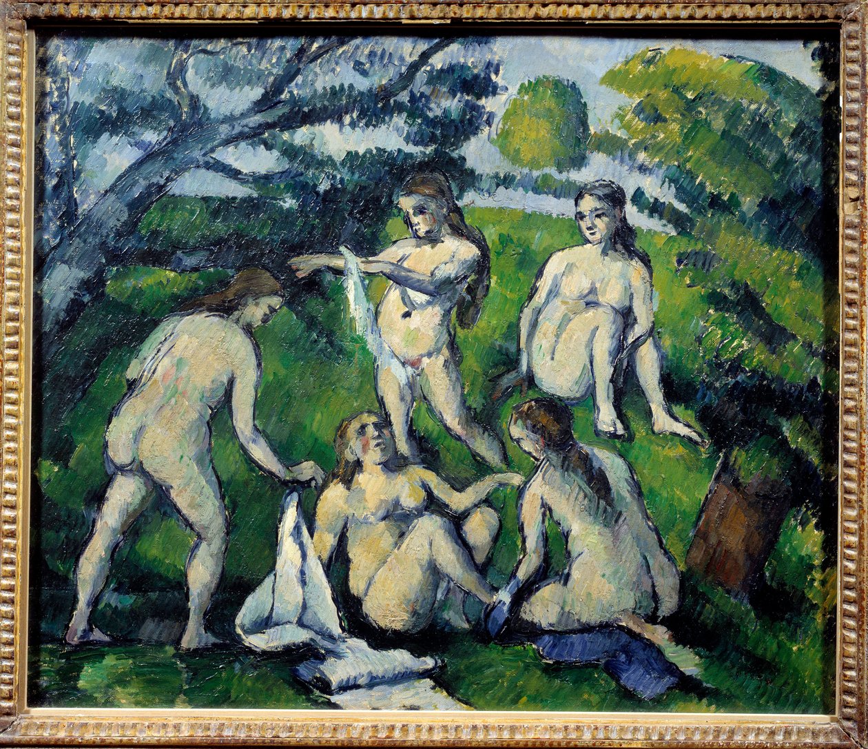 Pintura de cinco banhistas por Paul Cezanne de Paul Cézanne