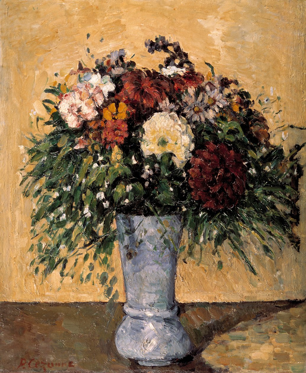 Flores em um vaso azul, 1873-1875 de Paul Cézanne