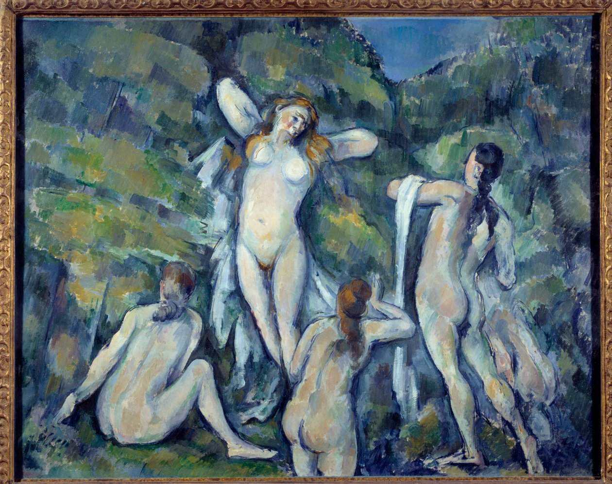 Four Bathers Painting by Paul Cezanne (1839-1906) 1888 Copenhagen, Carlberg Glyptotek de Paul Cézanne