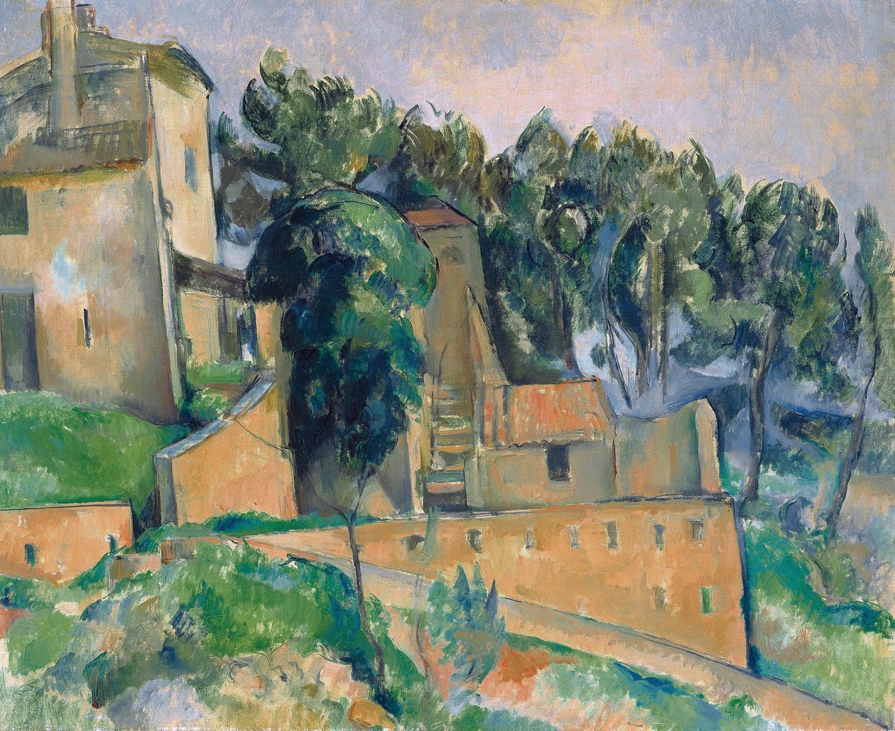 Francês: La Maison de Bellevue Casa em Bellevue de Paul Cézanne