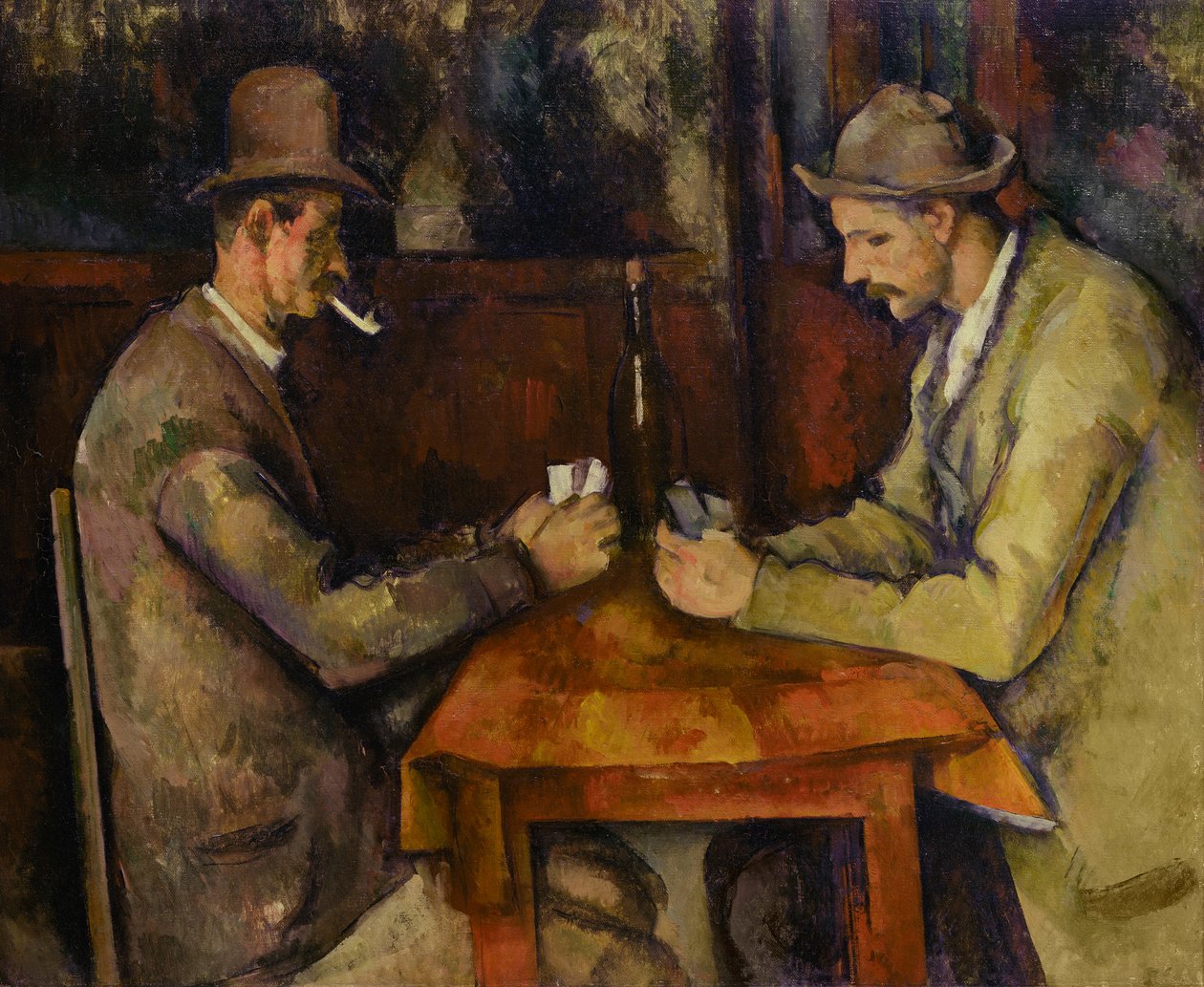 Francês: Les Joueurs de cartes Os jogadores de cartas de Paul Cézanne