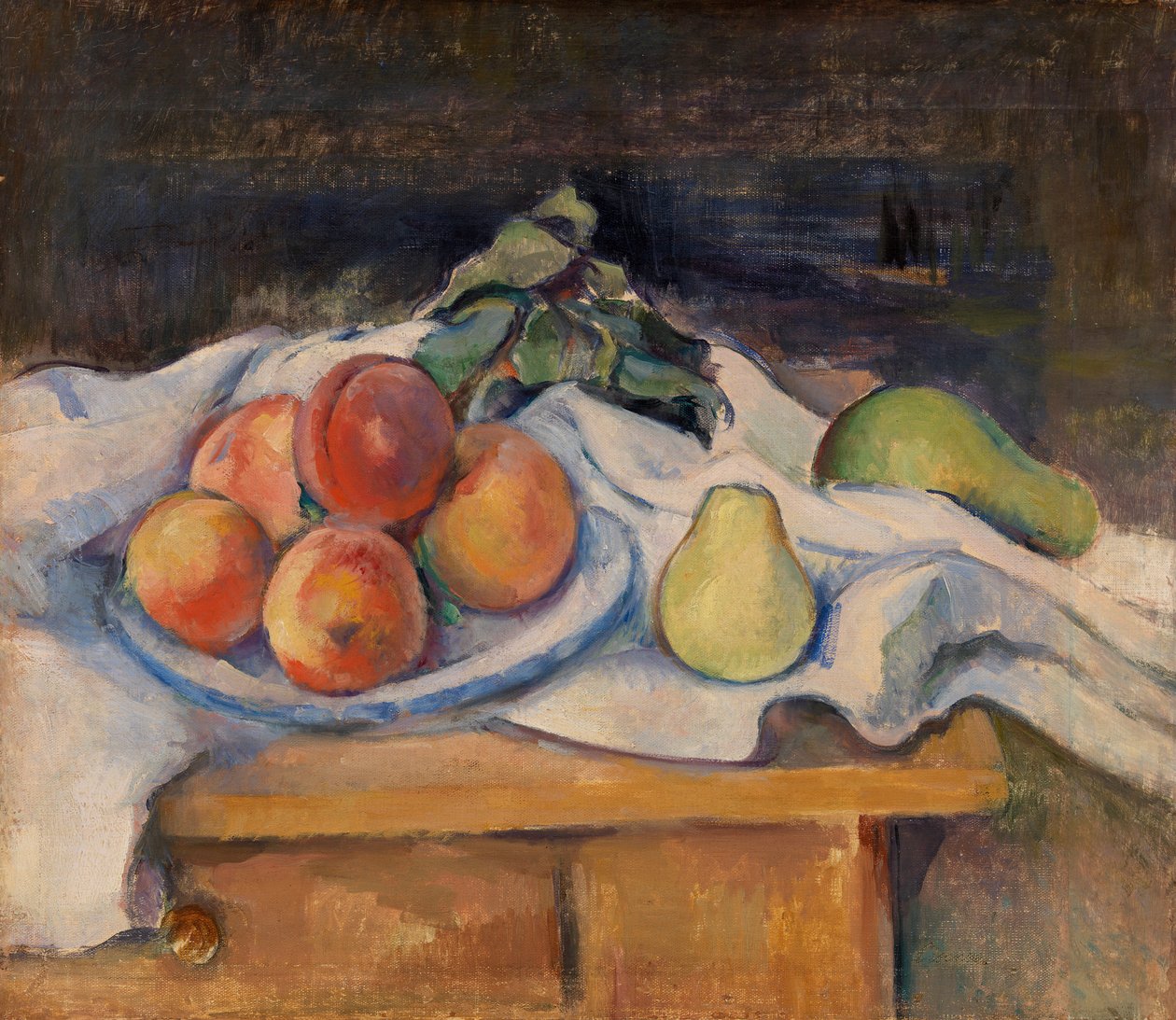Fruta sobre uma mesa de Paul Cézanne
