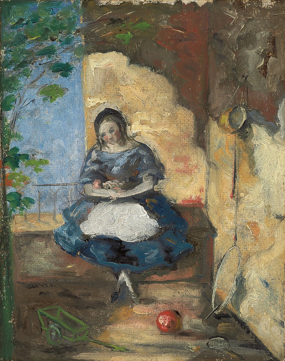Menina; Garotinha, 1872-3 de Paul Cézanne