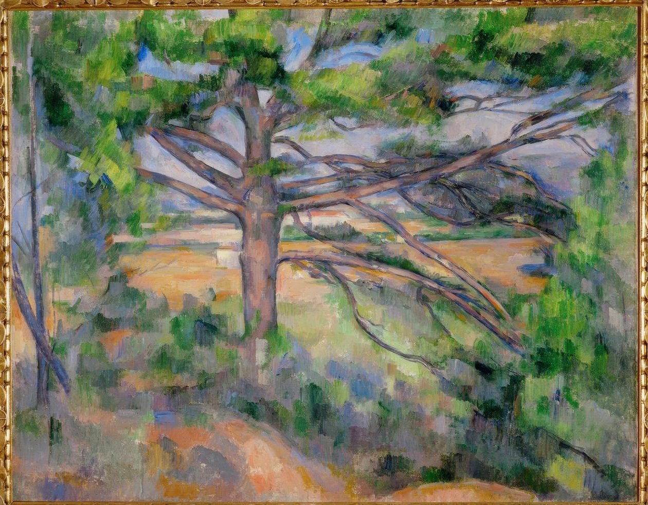 Pinho grande e terra vermelha de Paul Cézanne