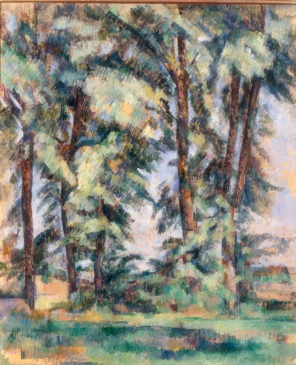Árvores altas em Jas de Bouffan de Paul Cézanne