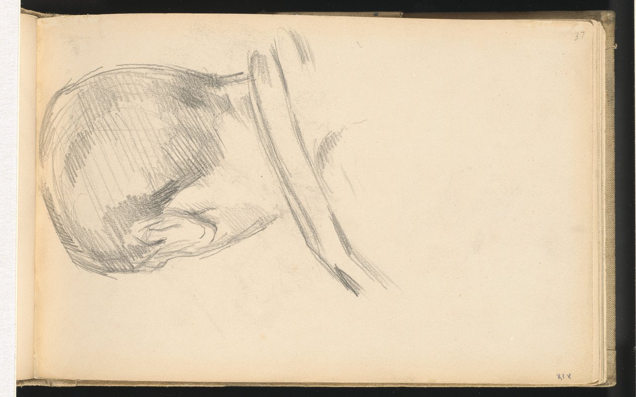 Cabeça de um menino visto de trás de Paul Cézanne