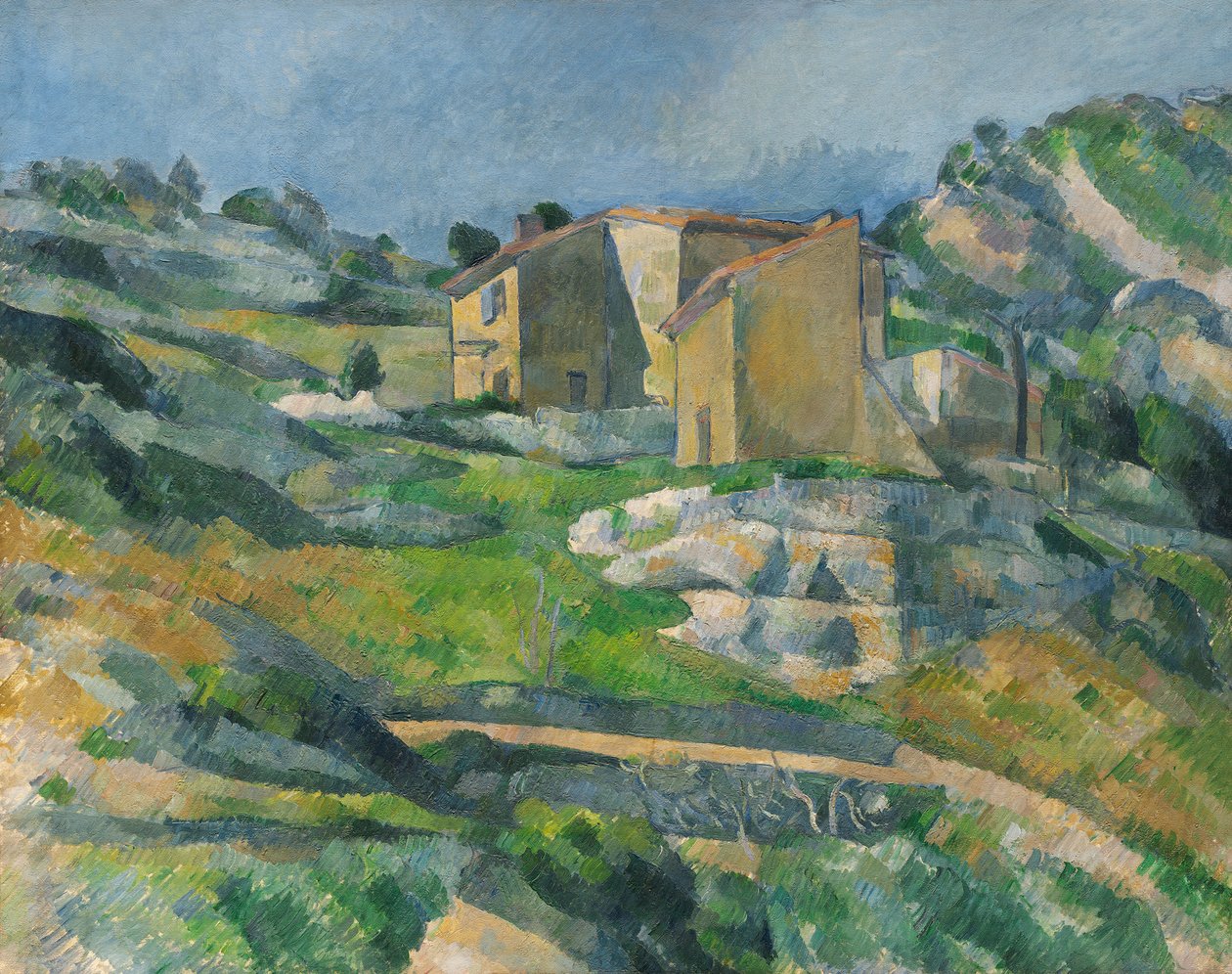 Casas na Provence: O Vale do Riaux, perto de L&39;Estaque, c.1833 de Paul Cézanne