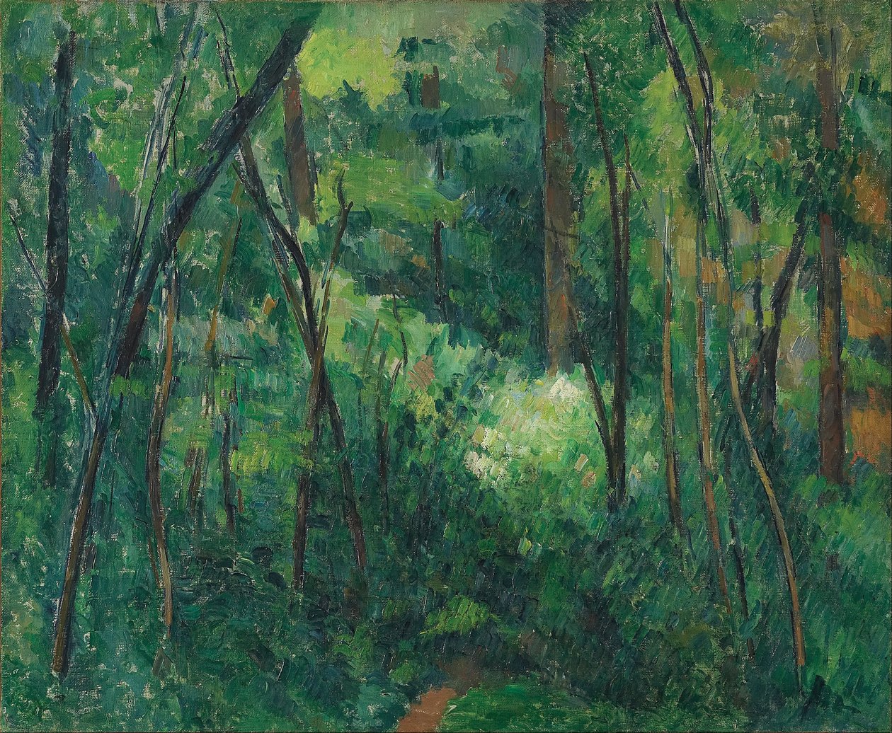 Interior de uma floresta de Paul Cézanne