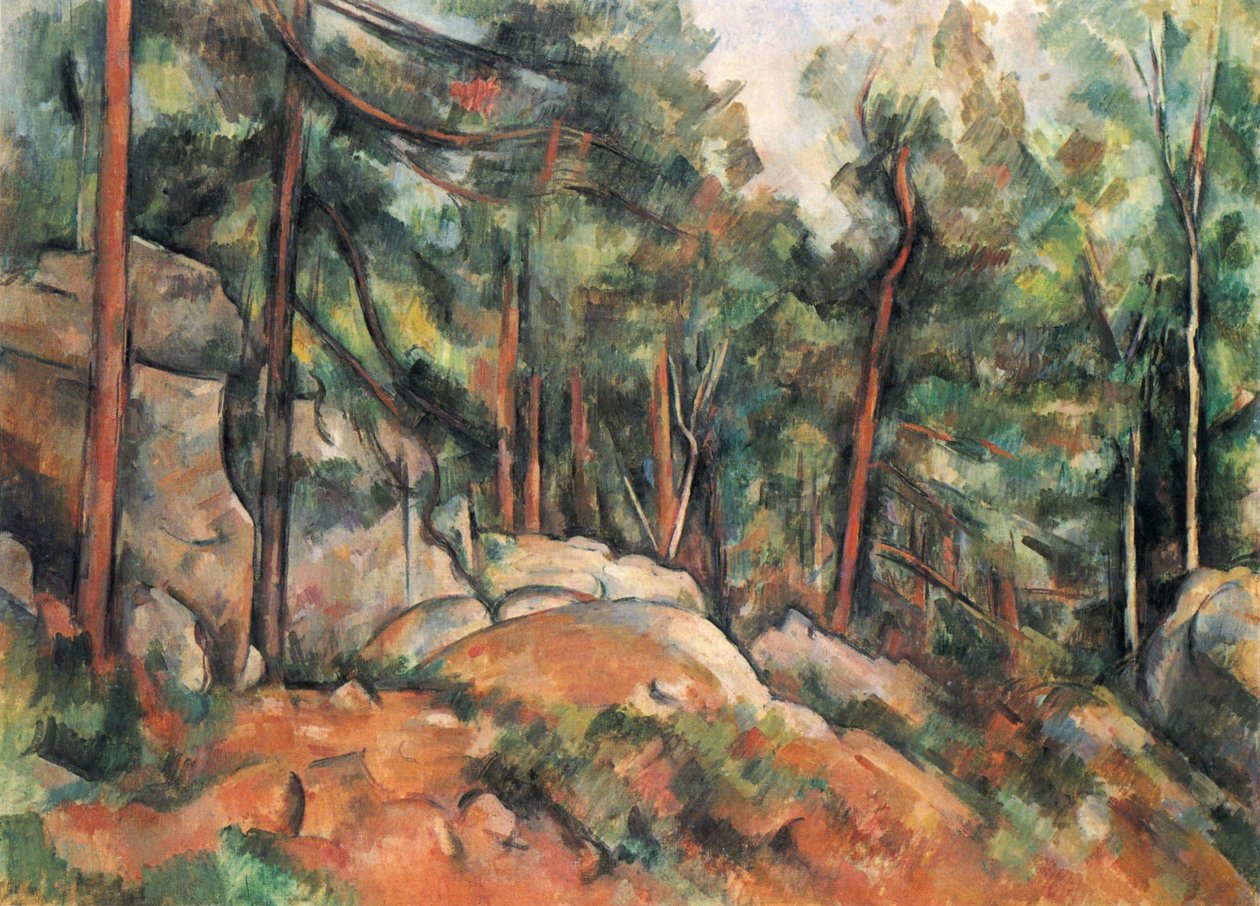 Interior da floresta de Paul Cézanne