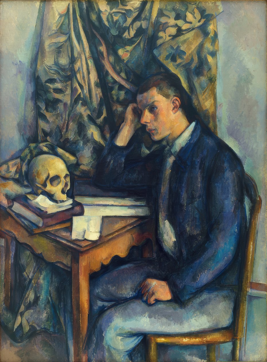 Jovem com cabeça de morte de Paul Cézanne