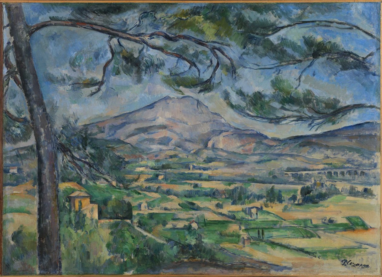Monte Sainte-Victoire com Pinheiro Grande, ca 1887. de Paul Cézanne