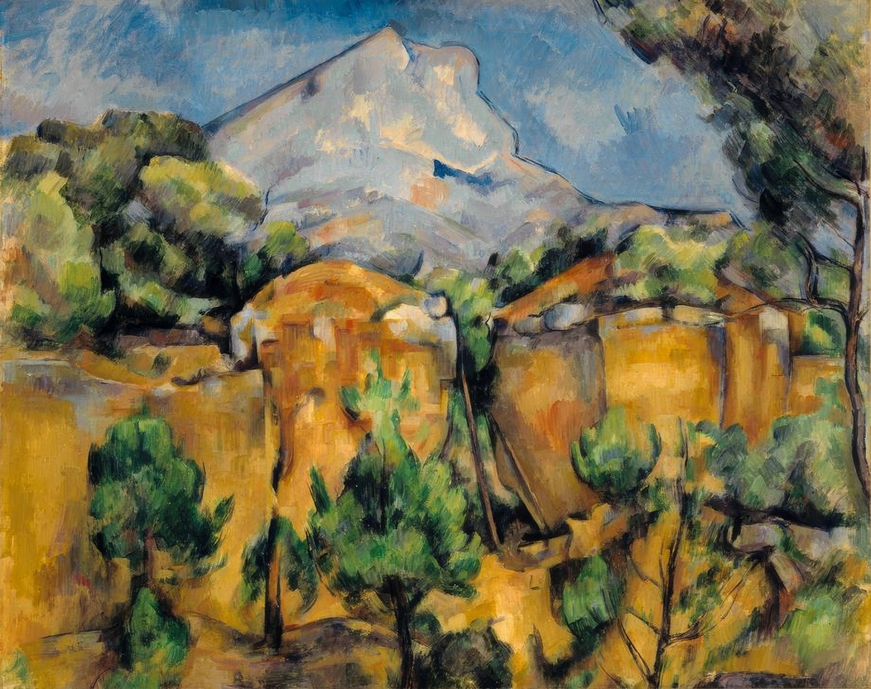 O Montagne Sainte-Victoire, visto de Bibémus de Paul Cézanne