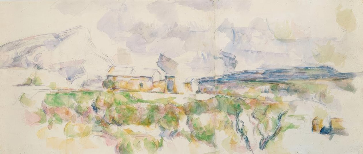 A vista para a montanha Sainte-Victoire do Lauves de Paul Cézanne