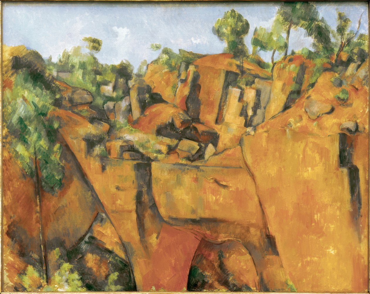 A carreira de Bibémus (A pedreira de Bibémus) de Paul Cézanne