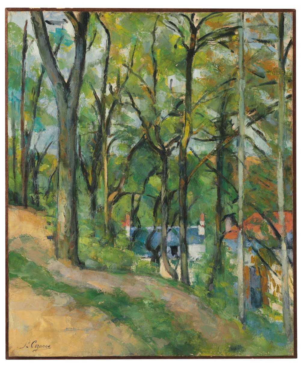 A Côte Saint-Denis em Pontoise, c.1877 de Paul Cézanne