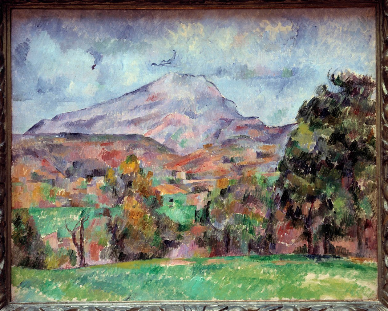 La montagne Sainte Victoire Pintura de Paul Cezanne (1839-1906) Geneve do século XIX, museu de arte e história de Paul Cézanne