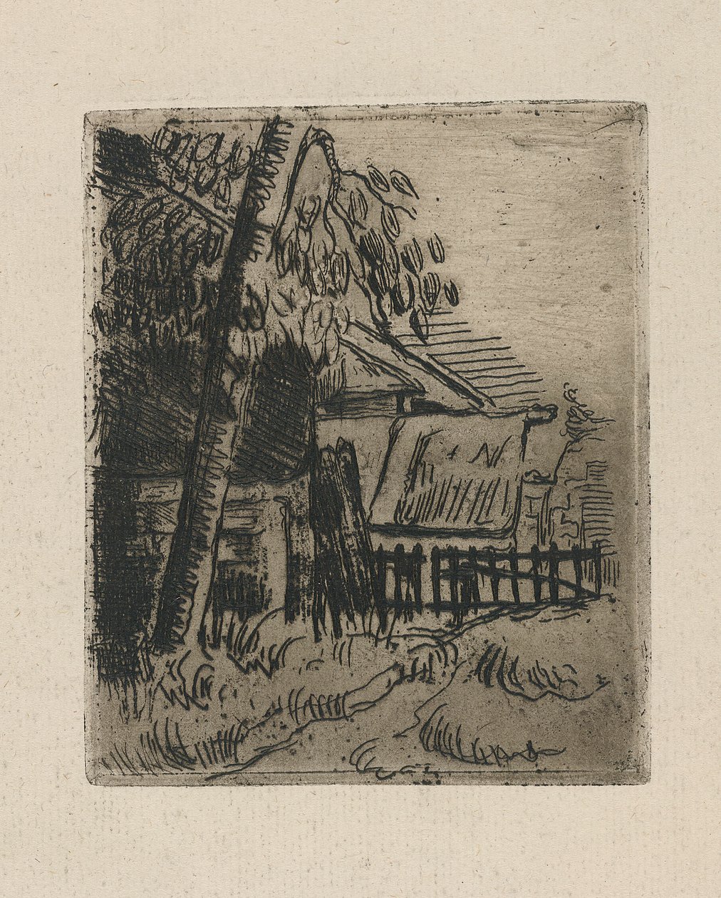 Paisagem em Auvers de Paul Cézanne