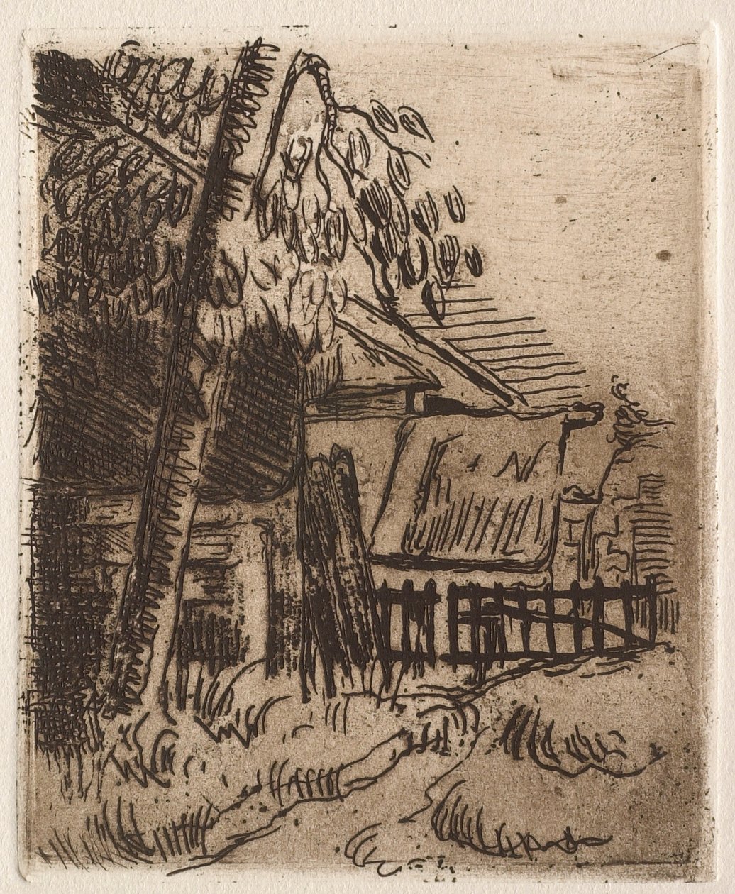 Paisagem em Auvers, 1873 de Paul Cézanne