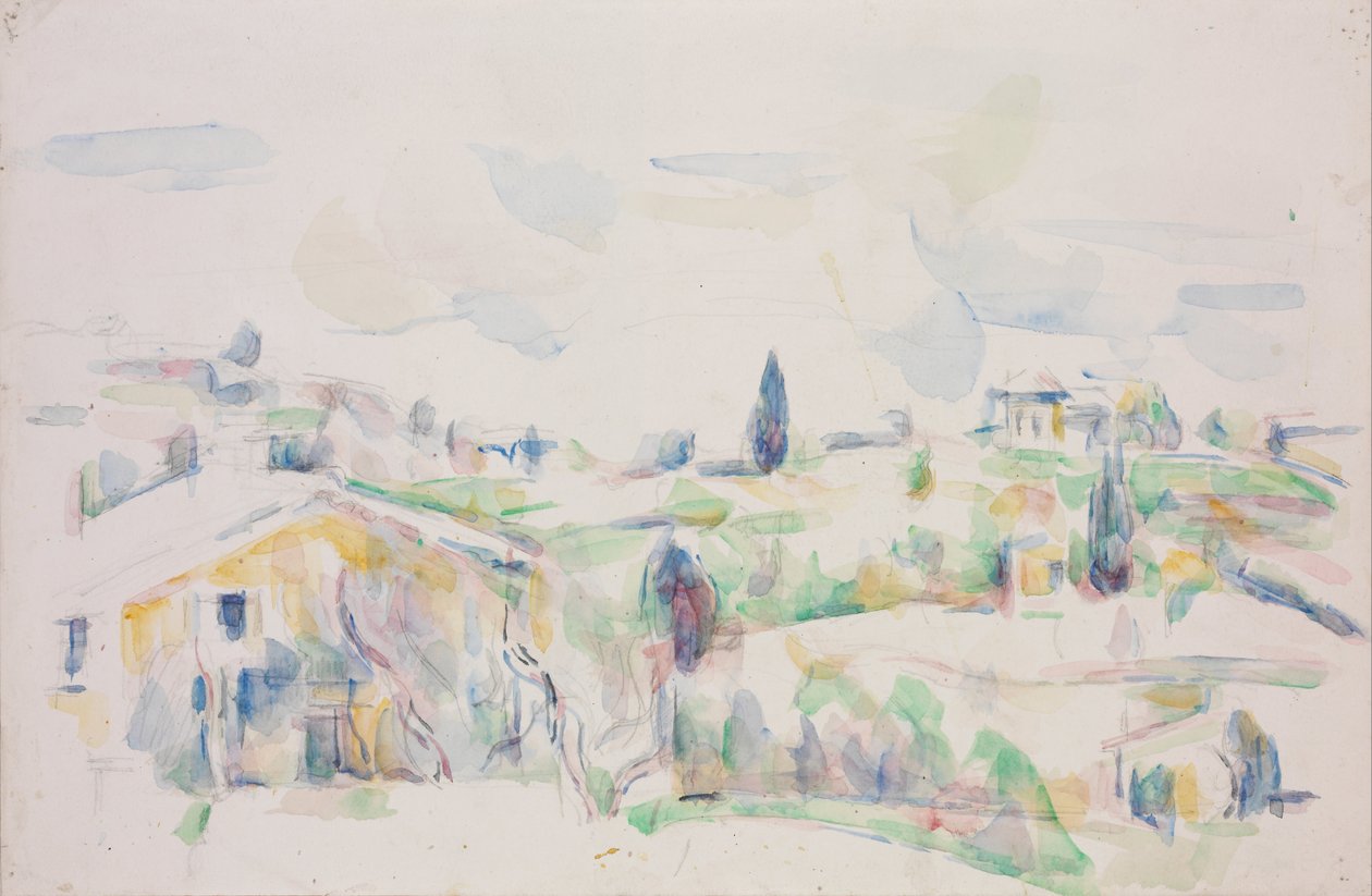 Paisagem em Provence de Paul Cézanne