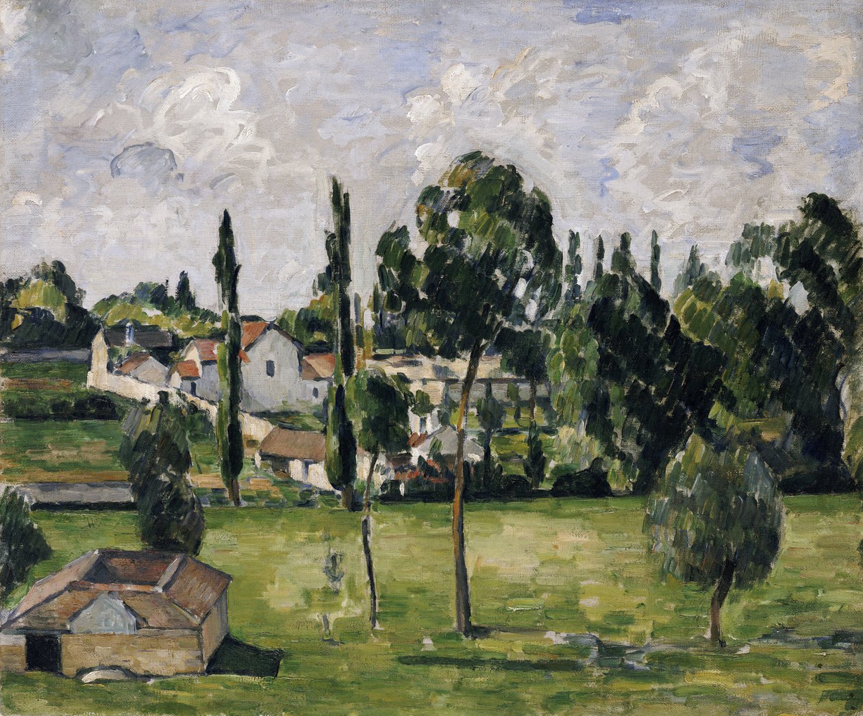 Paisagem com linha de flutuação, c.1879 de Paul Cézanne