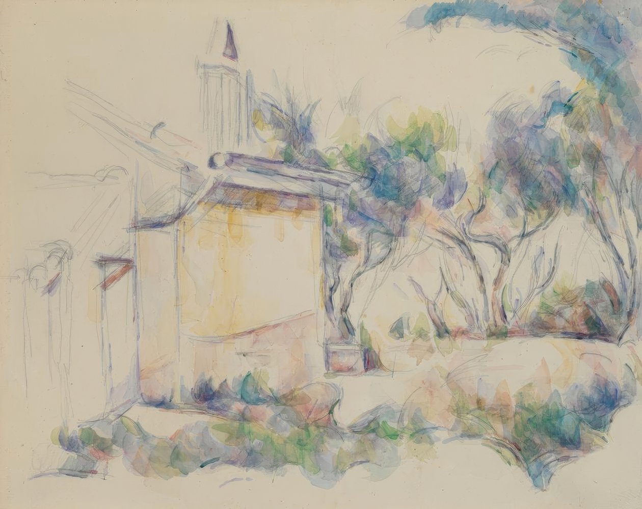 O galpão de Jourdan de Paul Cézanne