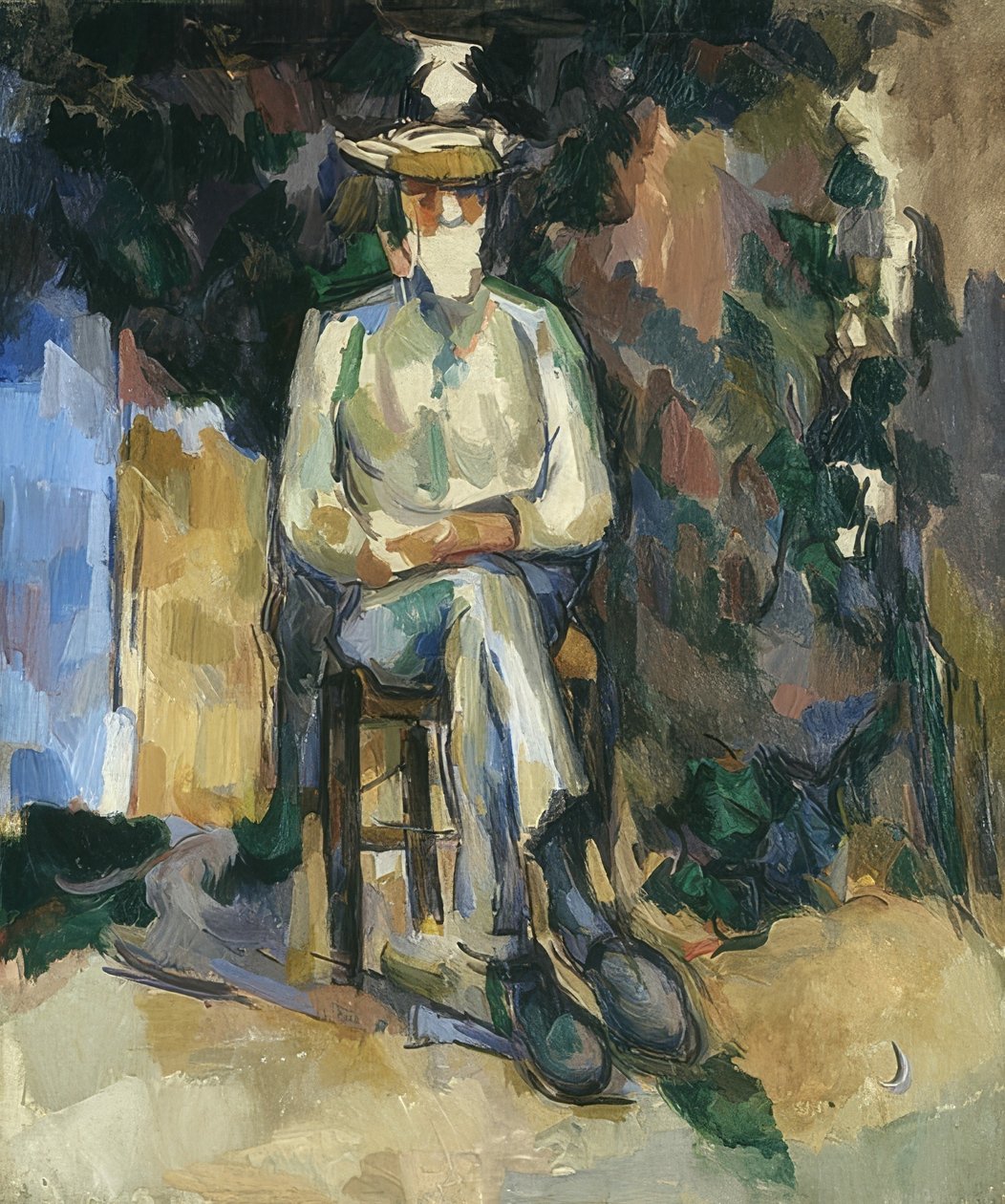 O jardineiro Vallier (Der Gärtner Vallier). 1906 de Paul Cézanne