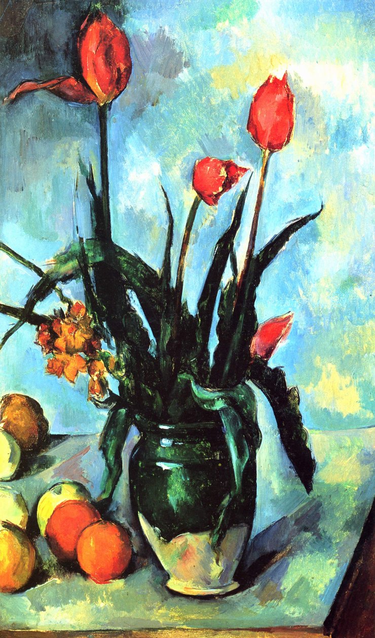 Vaso de tulipas de Paul Cézanne