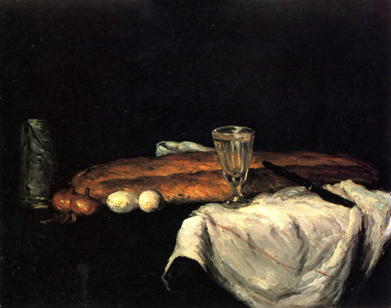 Pão e ovos de Paul Cézanne