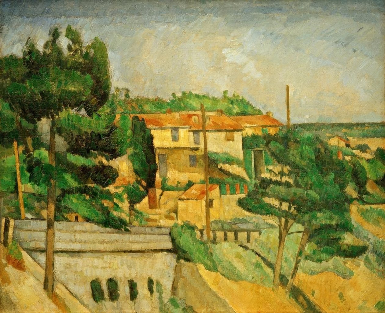 O viaduto no L&39;Estaque de Paul Cézanne