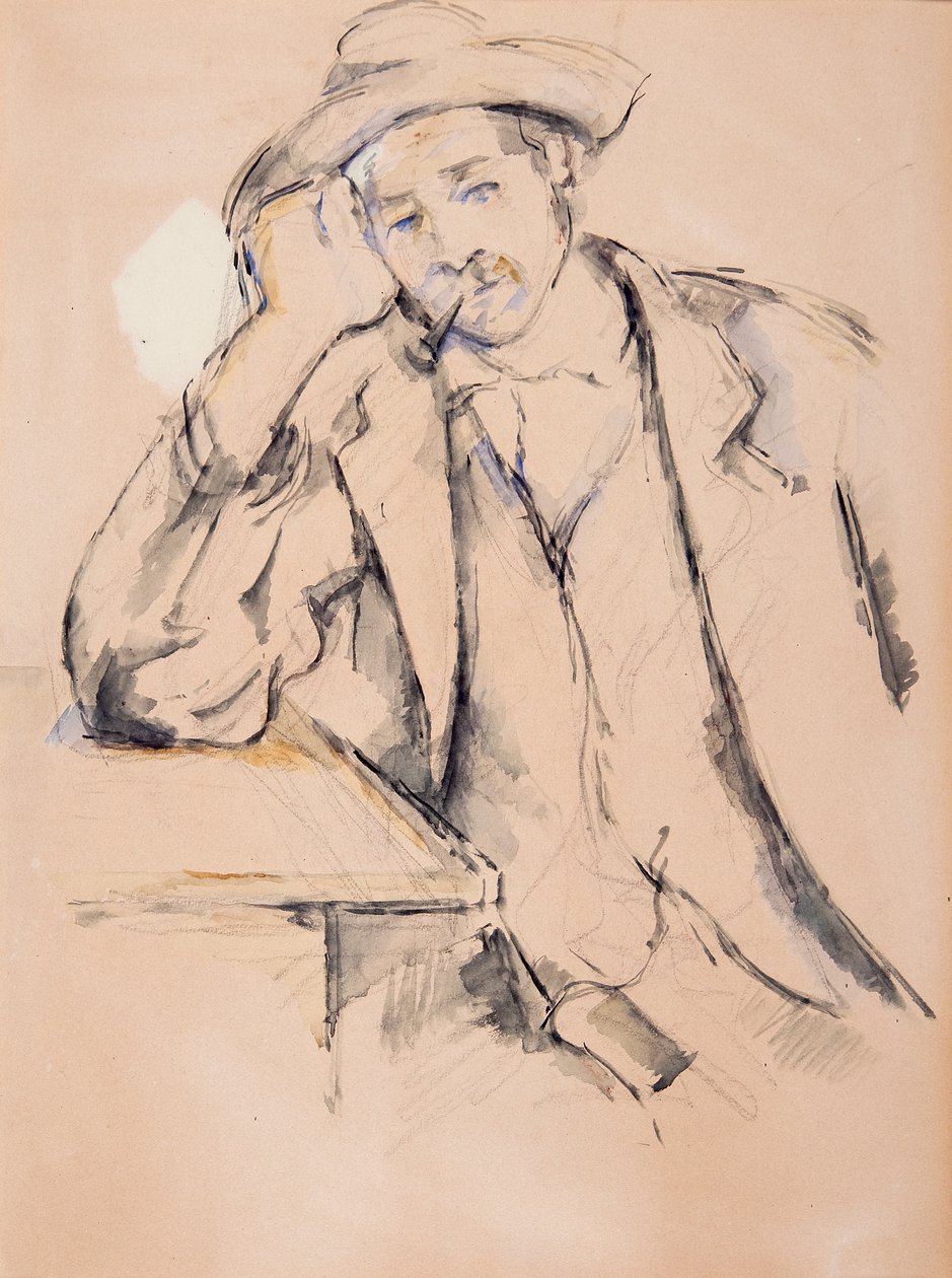 Fumante inclinado de Paul Cézanne