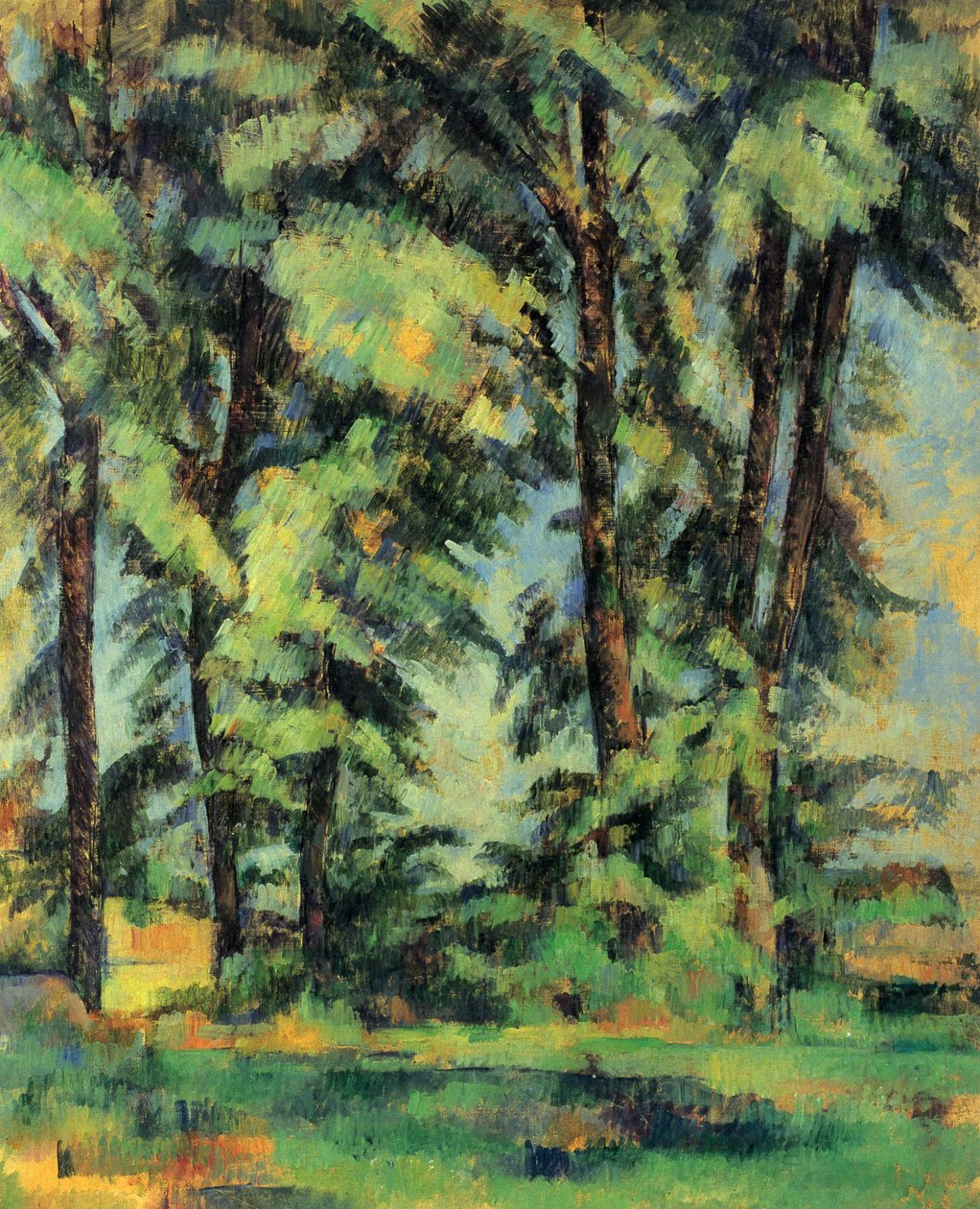 As grandes árvores de Jas de Bouffan de Paul Cézanne