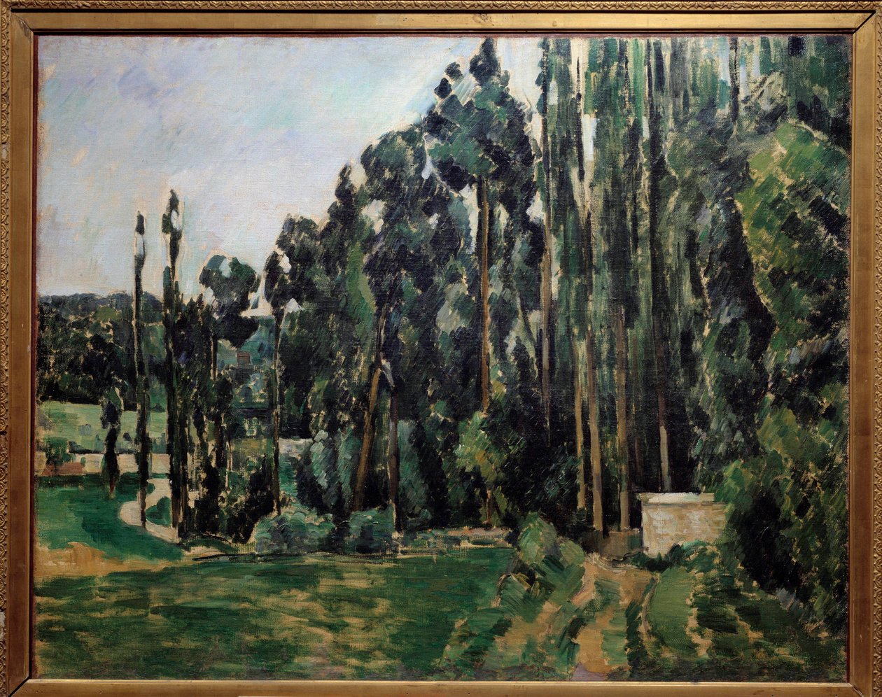 Les poplars Painting de Paul Cezanne (1839-1906) 1879 Sun. 0,65x0,81 m Paris, musee d
