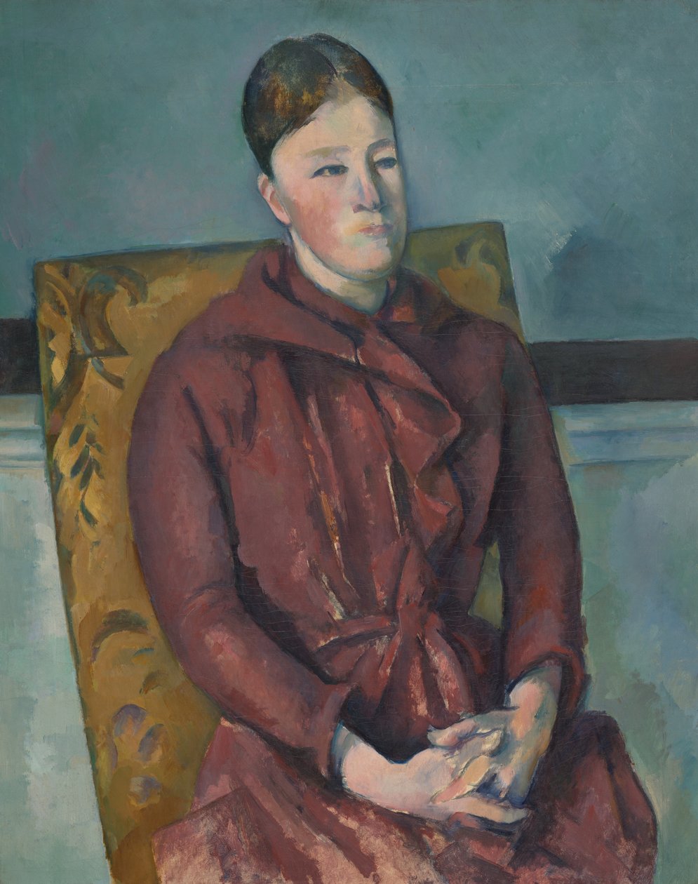 Madame Cezanne numa cadeira amarela de Paul Cézanne