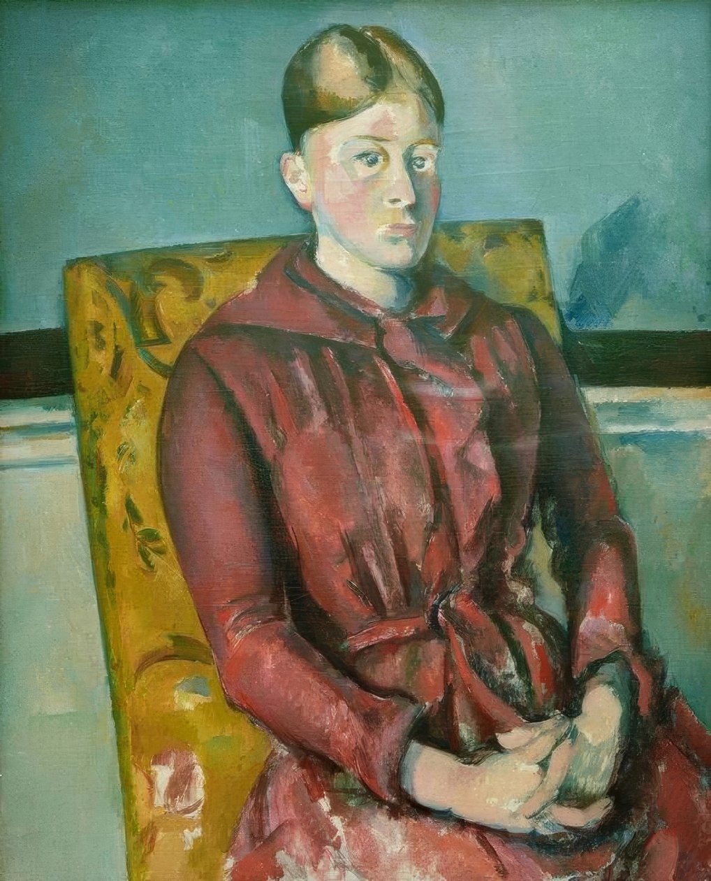 Madame Cézanne na poltrona amarela de Paul Cézanne