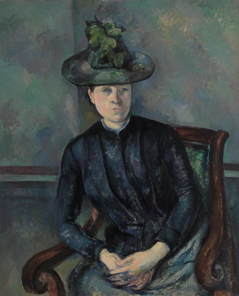 Madame Cézanne com chapéu verde de Paul Cézanne