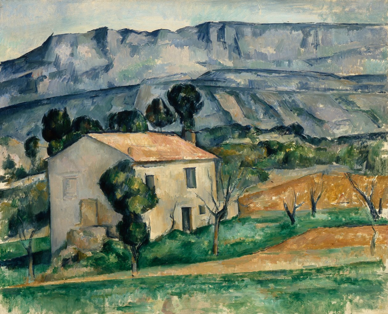 Casa em frente a Sainte-Victoire perto de Gardanne de Paul Cézanne