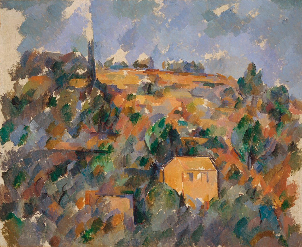 Casas na colina, Provença de Paul Cézanne