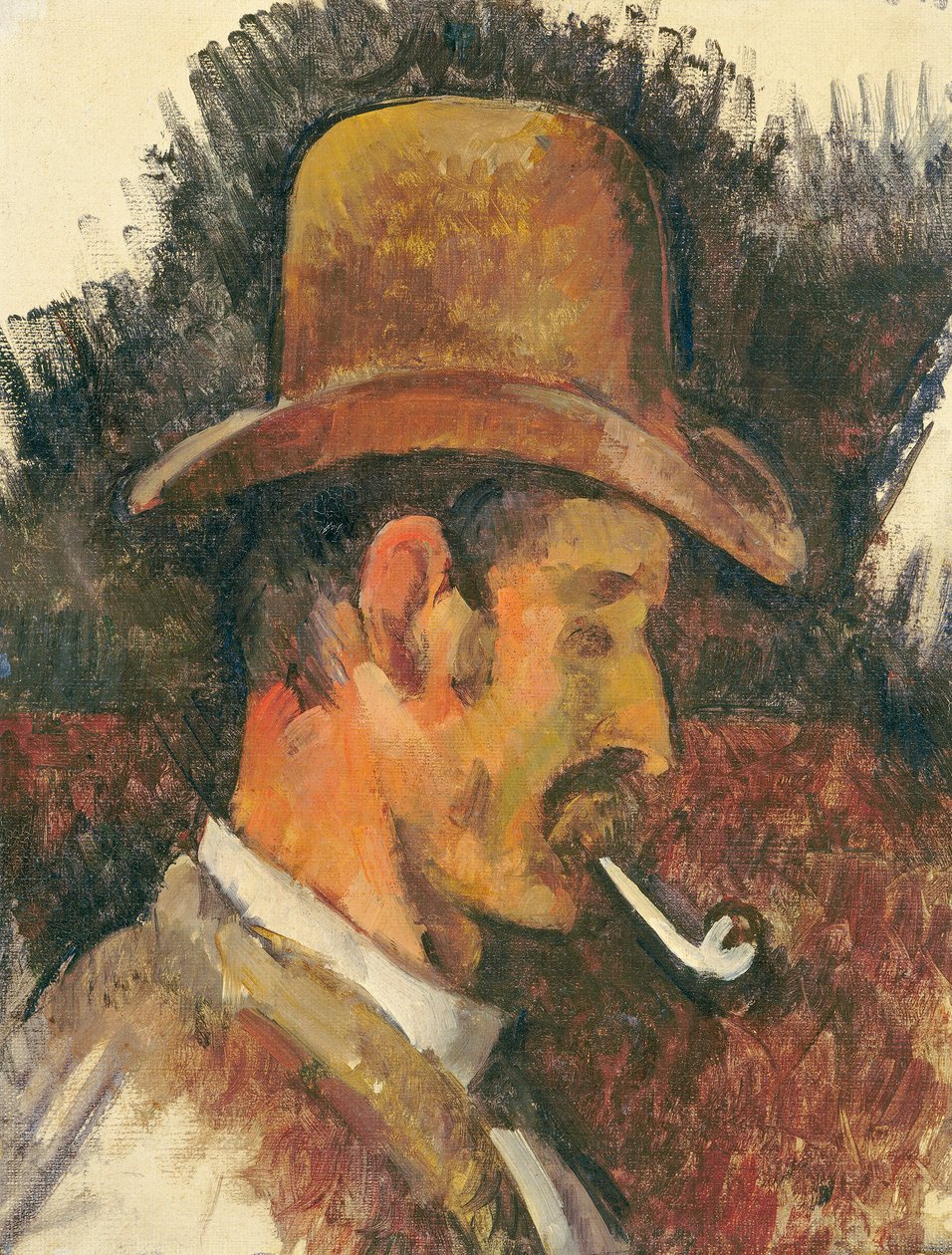 Homem com cachimbo, 1892-96 de Paul Cézanne