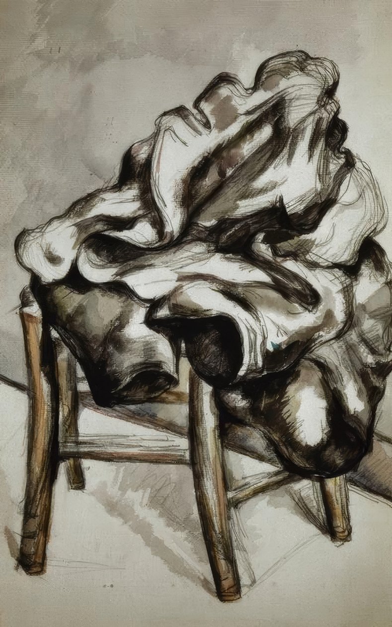Casaco em uma cadeira de Paul Cézanne