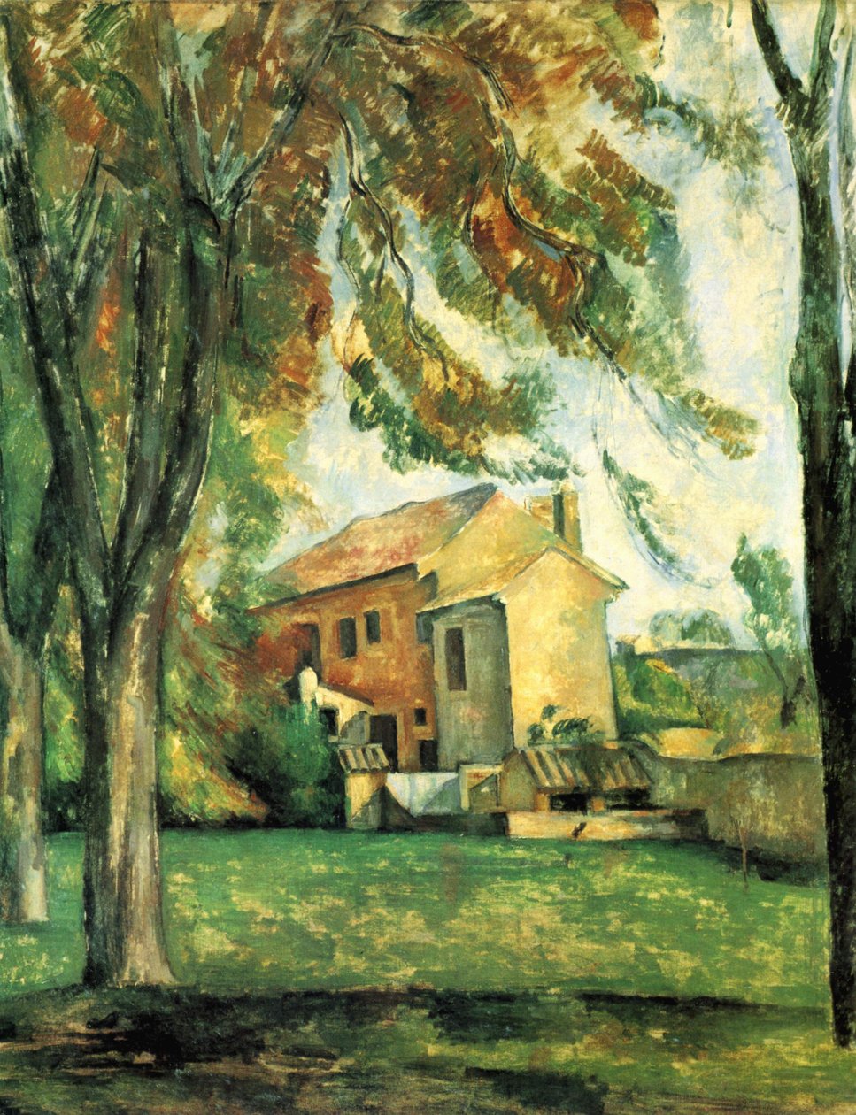 Castanheiros e quinta em Jas de Bouffan de Paul Cézanne