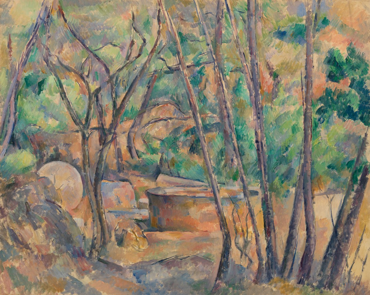 Moinhos e Cisterna sob Árvores de Paul Cézanne