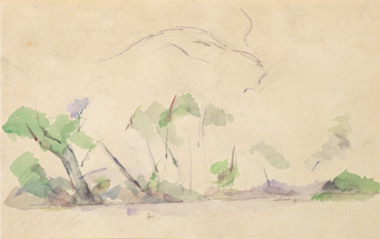 Mont Sainte-Victoire (wc no papel) de Paul Cézanne