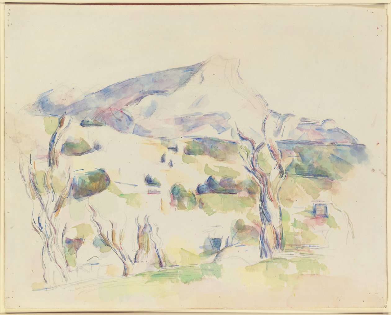 Mont Sainte-Victoire, vista de Lauves, 1902-06 de Paul Cézanne