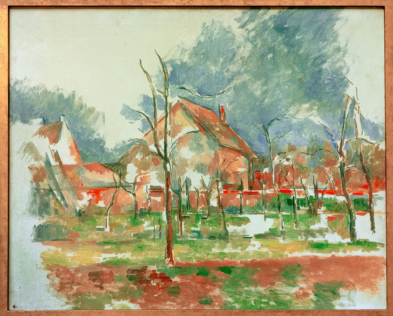 Paisagem de inverno - Giverny de Paul Cézanne