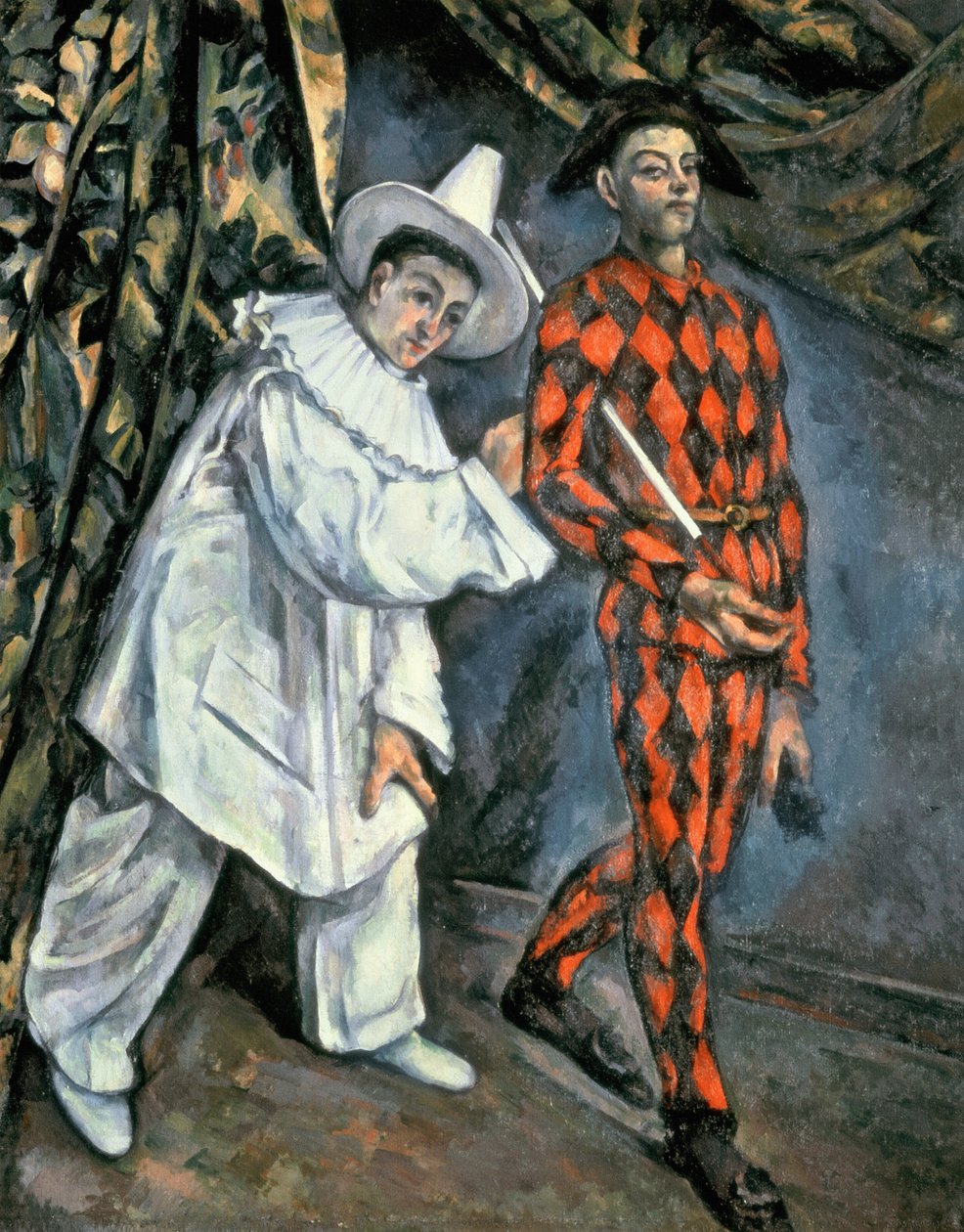 Pierrot e Arlequim (Mardi Gras), 1888 de Paul Cézanne