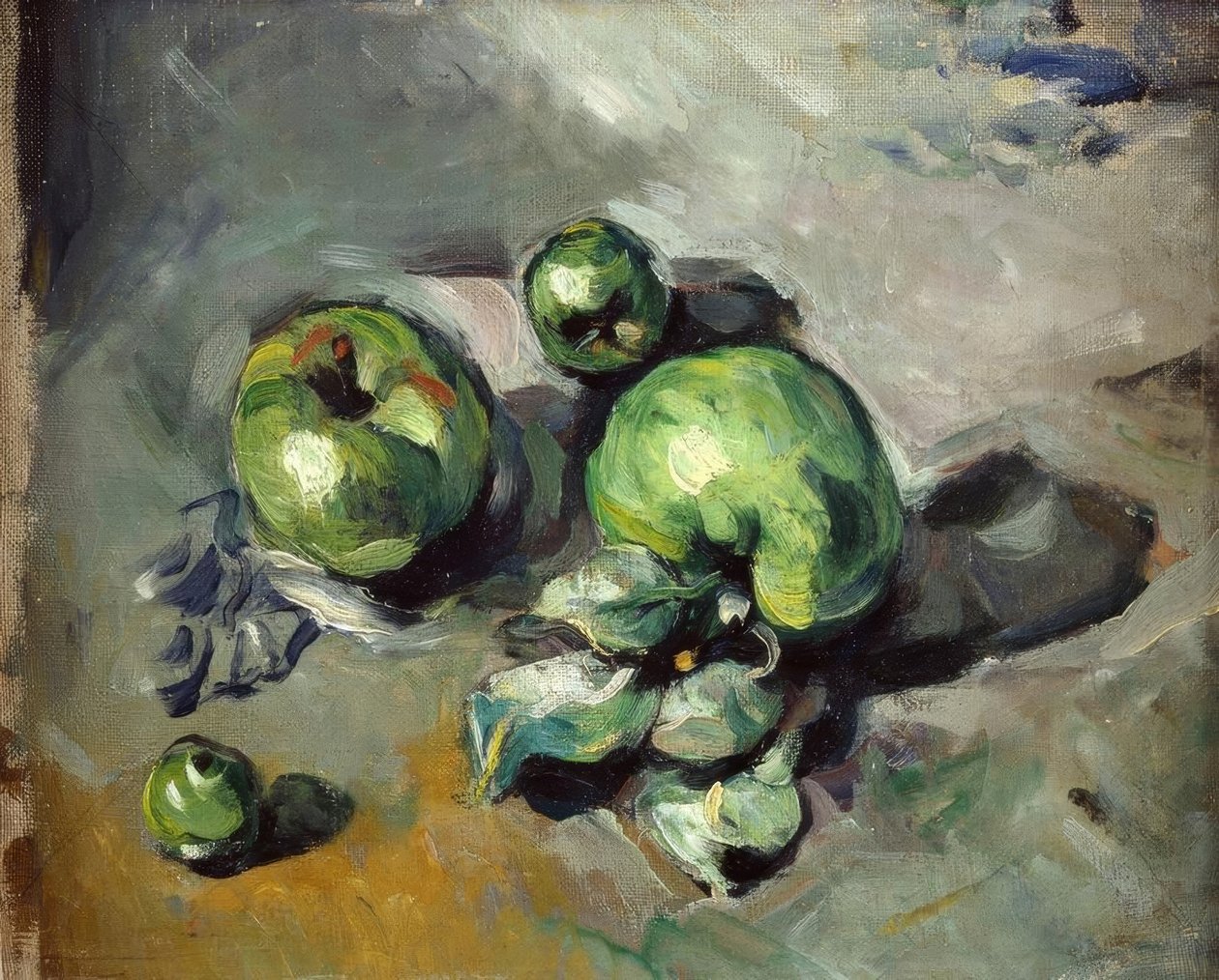 Maçãs verdes de Paul Cézanne