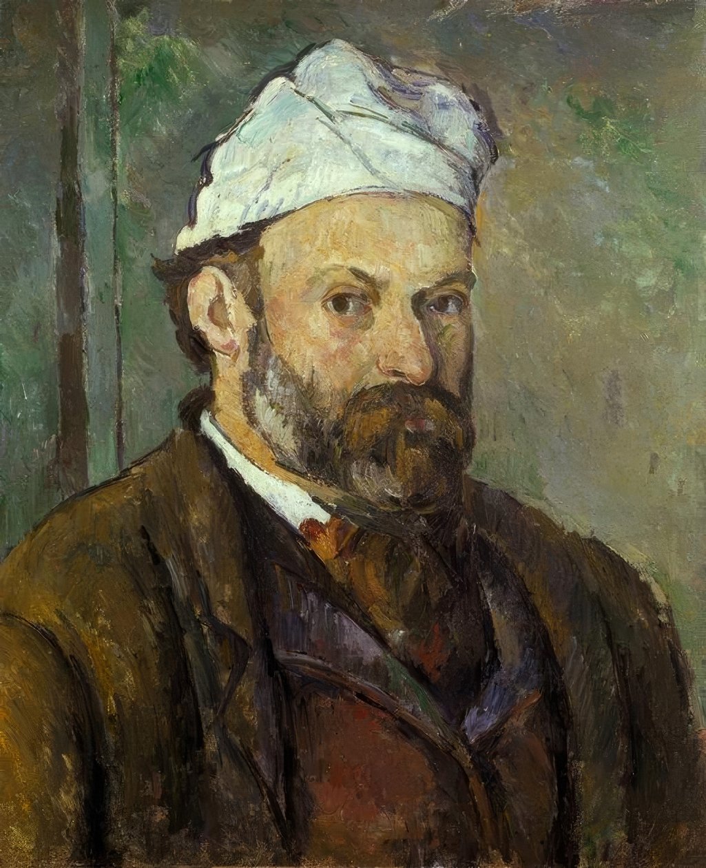 Retrato do artista de boné branco de Paul Cézanne