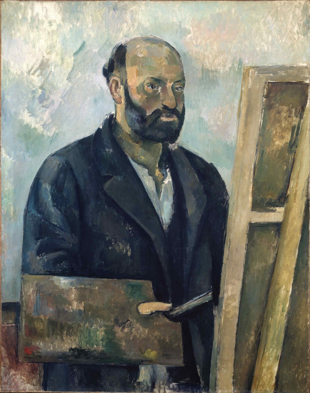 Retrato do artista com paleta, c. 1890. de Paul Cézanne