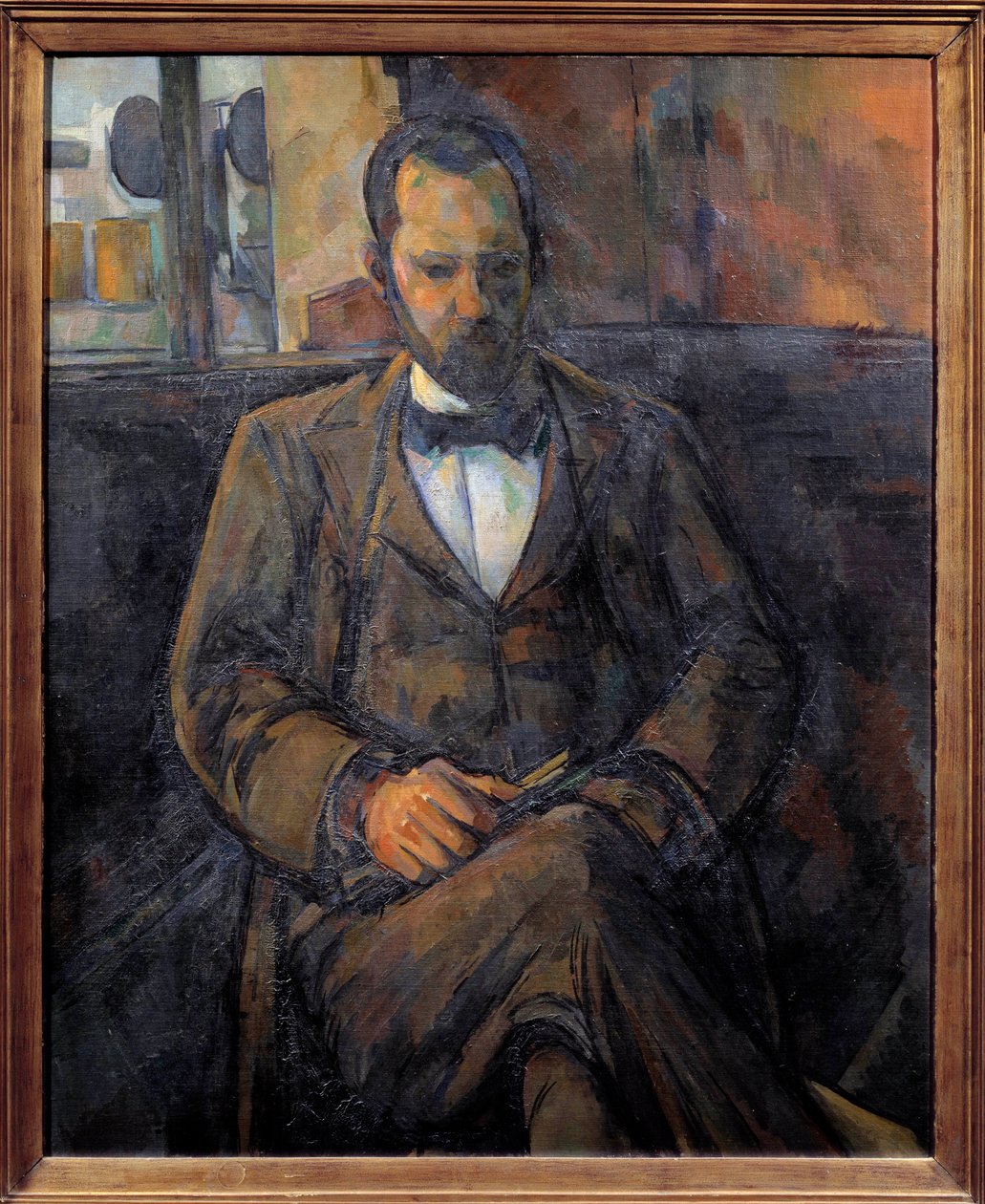 Retrato de Ambroise Vollard (1866-1939) Art Merchant Painting de Paul Cezanne (1839-1906) 1899 Sun. 1x0,81 m Paris, musee du petit Palais - Retrato do Ambroise Vollard (1866-1939), negociante de arte. Pintura de Paul Cezanne (1839-1906) 1899. 1x 0,81 m. Pe de Paul Cézanne